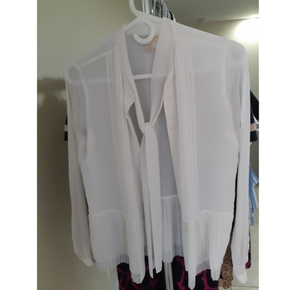 White button down see through top - Picture 2 of 2
